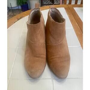 Tom's Brown Suede Booties - size 8.5